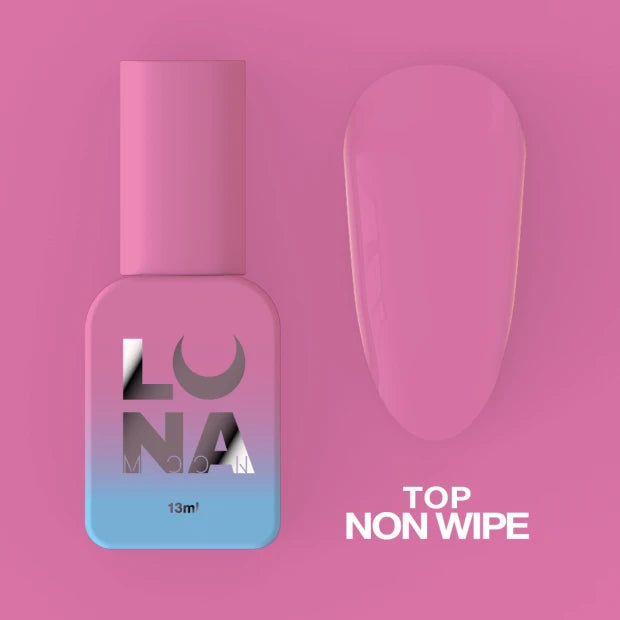 Top for gel polish without a sticky layer Top Non Wipe